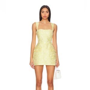 Amanda Uprichard Bethany Romper in Yellow